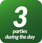 3 parties during the day